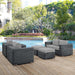 Summon 5 Piece Outdoor Patio Sunbrella® Sectional Set by Modway - interior view