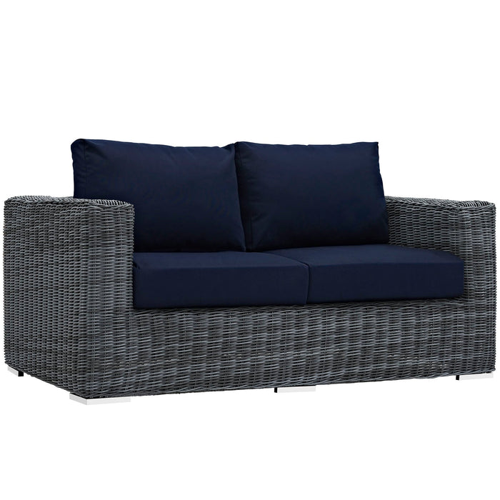 Summon 5 Piece Outdoor Patio Sunbrella® Sectional Set by Modway - view 21