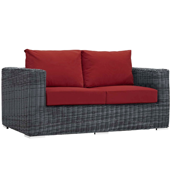 Summon 5 Piece Outdoor Patio Sunbrella® Sectional Set by Modway - view 29