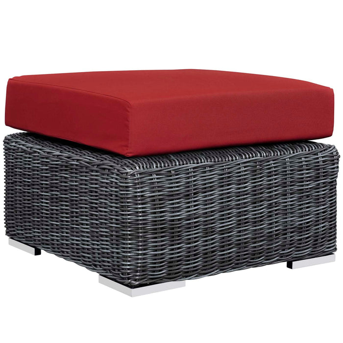 Summon 5 Piece Outdoor Patio Sunbrella® Sectional Set outdoor patio furniture set back view
