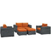 Summon 5 Piece Outdoor Patio Sunbrella® Sectional Set outdoor patio furniture set side view