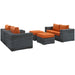 Summon 5 Piece Outdoor Patio Sunbrella® Sectional Set outdoor patio furniture set lifestyle shot