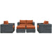 Summon 5 Piece Outdoor Patio Sunbrella® Sectional Set outdoor patio furniture set seating detail