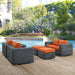 Summon 5 Piece Outdoor Patio Sunbrella® Sectional Set outdoor patio furniture set detail close-up
