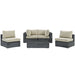 Modway Summon 5 Piece Outdoor Patio Sunbrella® Sectional Set - View 10
