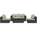 Modway Summon 5 Piece Outdoor Patio Sunbrella® Sectional Set - View 16