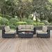 Modway Summon 5 Piece Outdoor Patio Sunbrella® Sectional Set - View 9