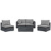 Modway Summon 5 Piece Outdoor Patio Sunbrella® Sectional Set - View 23