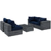 Modway Summon 5 Piece Outdoor Patio Sunbrella® Sectional Set - View 26