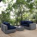 Modway Summon 5 Piece Outdoor Patio Sunbrella® Sectional Set - View 27