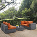 Modway Summon 5 Piece Outdoor Patio Sunbrella® Sectional Set - View 33