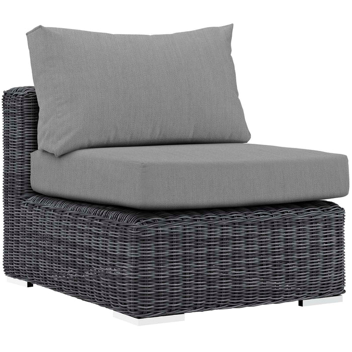 Modway Summon 5 Piece Outdoor Patio Sunbrella® Sectional Set - View 10