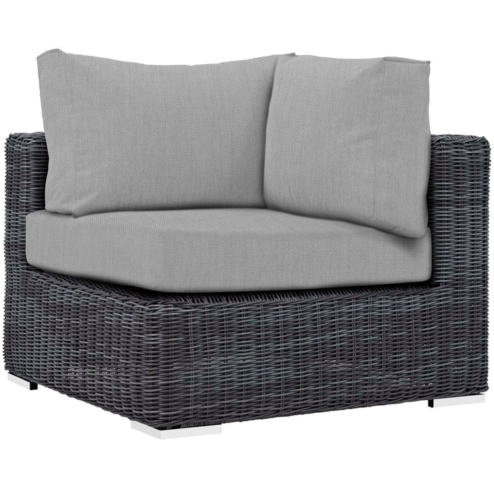 Modway Summon 5 Piece Outdoor Patio Sunbrella® Sectional Set - View 11