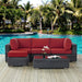 Modway Summon 5 Piece Outdoor Patio Sunbrella® Sectional Set - View 15