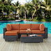Modway Summon 5 Piece Outdoor Patio Sunbrella® Sectional Set - View 22
