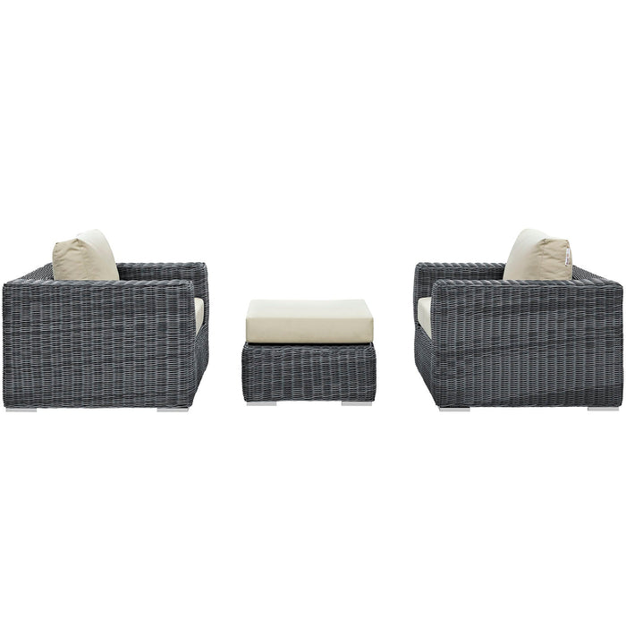 Summon 3 Piece Outdoor Patio Sunbrella® Sectional Set - view 5