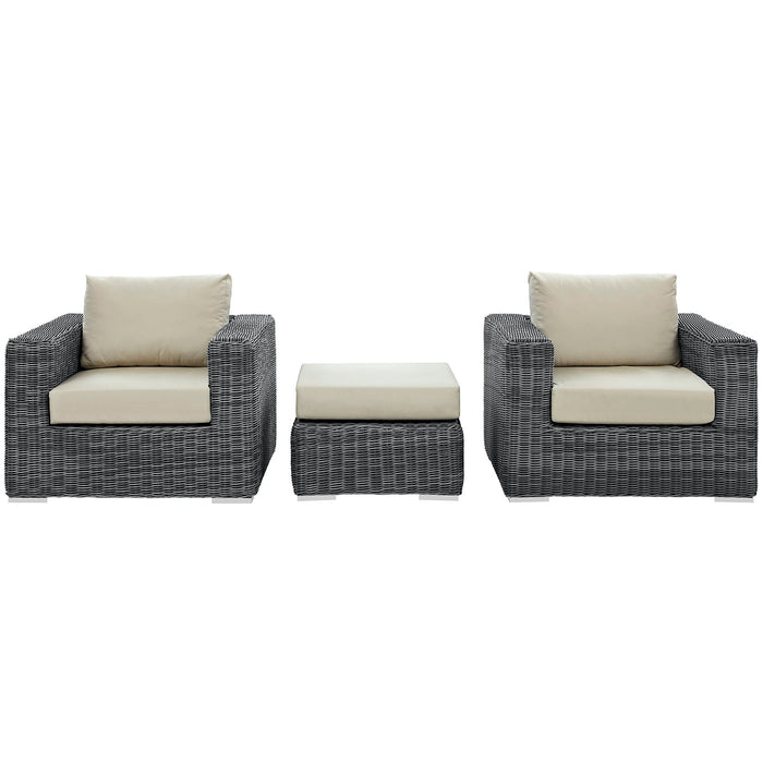 Summon 3 Piece Outdoor Patio Sunbrella® Sectional Set - view 6