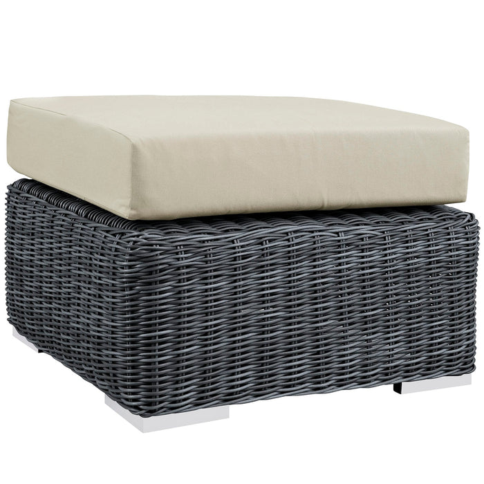 Summon 3 Piece Outdoor Patio Sunbrella® Sectional Set - in lifestyle setting
