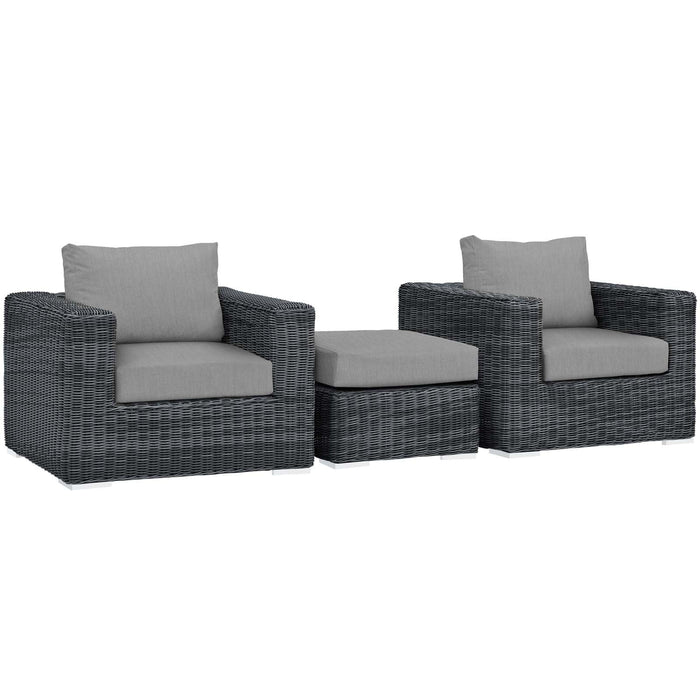 Summon 3 Piece Outdoor Patio Sunbrella® Sectional Set - view 8