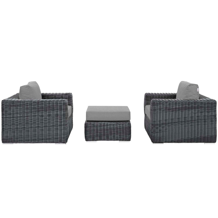 Summon 3 Piece Outdoor Patio Sunbrella® Sectional Set - view 11