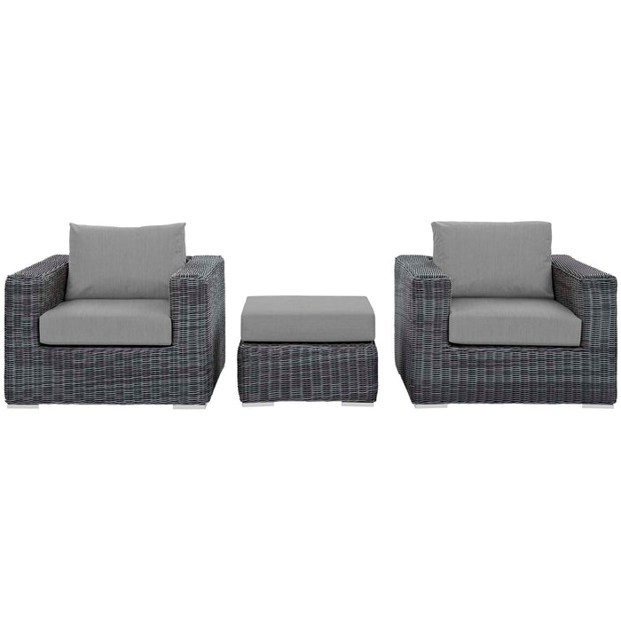 Summon 3 Piece Outdoor Patio Sunbrella® Sectional Set - view 12