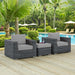 Summon 3 Piece Outdoor Patio Sunbrella® Sectional Set - view 7