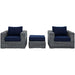 Summon 3 Piece Outdoor Patio Sunbrella® Sectional Set - view 18
