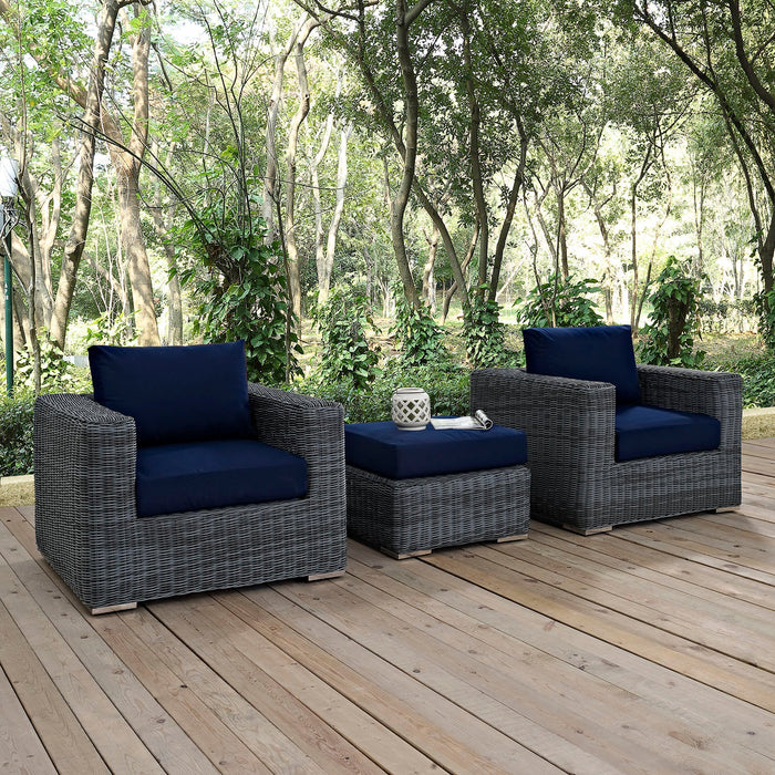 Summon 3 Piece Outdoor Patio Sunbrella® Sectional Set - view 13