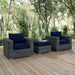Summon 3 Piece Outdoor Patio Sunbrella® Sectional Set - view 13