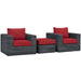 Summon 3 Piece Outdoor Patio Sunbrella® Sectional Set - view 20
