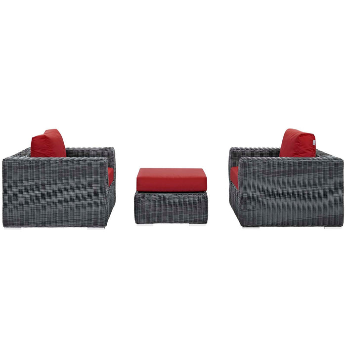 Summon 3 Piece Outdoor Patio Sunbrella® Sectional Set - view 23
