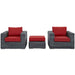 Summon 3 Piece Outdoor Patio Sunbrella® Sectional Set - view 24