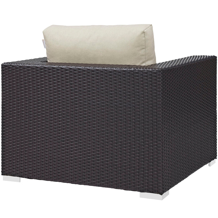 Convene Outdoor Patio Armchair - in lifestyle setting