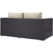 Convene Outdoor Patio Loveseat Espresso Beige