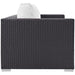 Convene Outdoor Patio Loveseat Espresso White