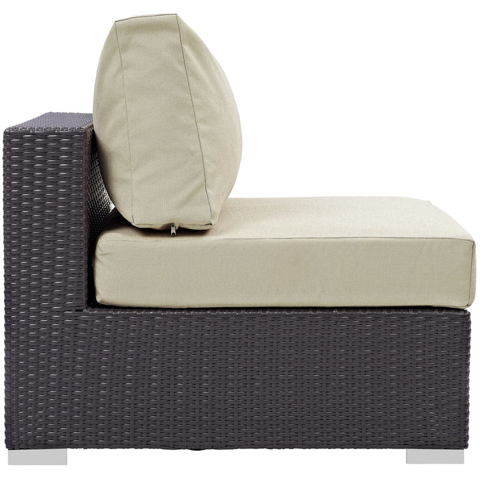 Gather 7 Piece Outdoor Patio Sectional Set by Modway - lifestyle in-use