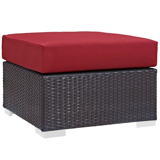 Modway Convene Outdoor Patio Fabric Square Ottoman Living Room Furniture - View 18