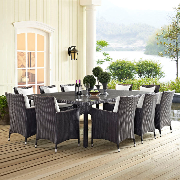 Convene 90" Outdoor Patio Dining Table - alternate angle view