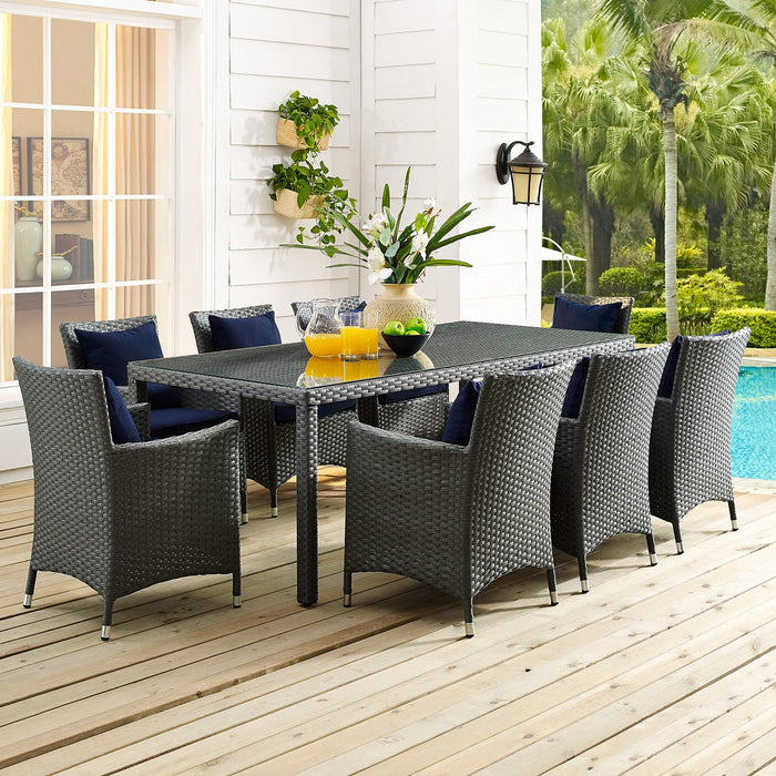 Sojourn 82" Outdoor Patio Dining Table - Modway \outdoor\dining tables