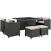 Modway Sojourn 9 Piece Outdoor Patio Sunbrella® Dining Set - View 16