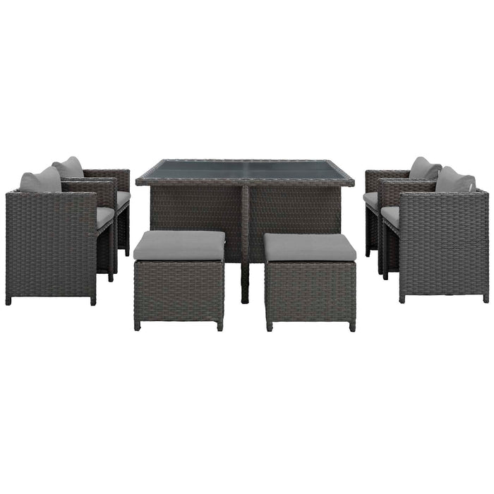 Modway Sojourn 9 Piece Outdoor Patio Sunbrella® Dining Set - View 11