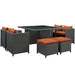 Modway Sojourn 9 Piece Outdoor Patio Sunbrella® Dining Set - View 18