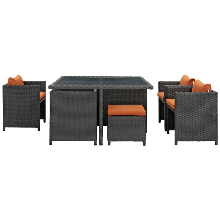 Modway Sojourn 9 Piece Outdoor Patio Sunbrella® Dining Set - View 15