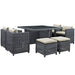 Modway Summon 9 Piece Outdoor Patio Sunbrella® Dining Set - View 17