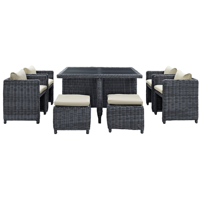 Modway Summon 9 Piece Outdoor Patio Sunbrella® Dining Set - Features