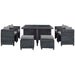Modway Summon 9 Piece Outdoor Patio Sunbrella® Dining Set - View 11