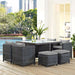 Modway Summon 9 Piece Outdoor Patio Sunbrella® Dining Set - View 9