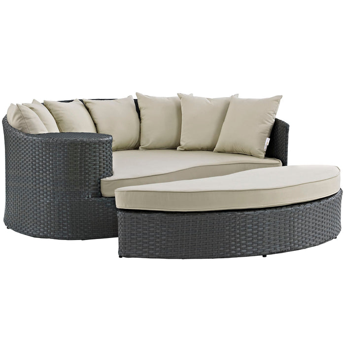 Sojourn Outdoor Patio Sunbrella® Daybed by Modway - angle view