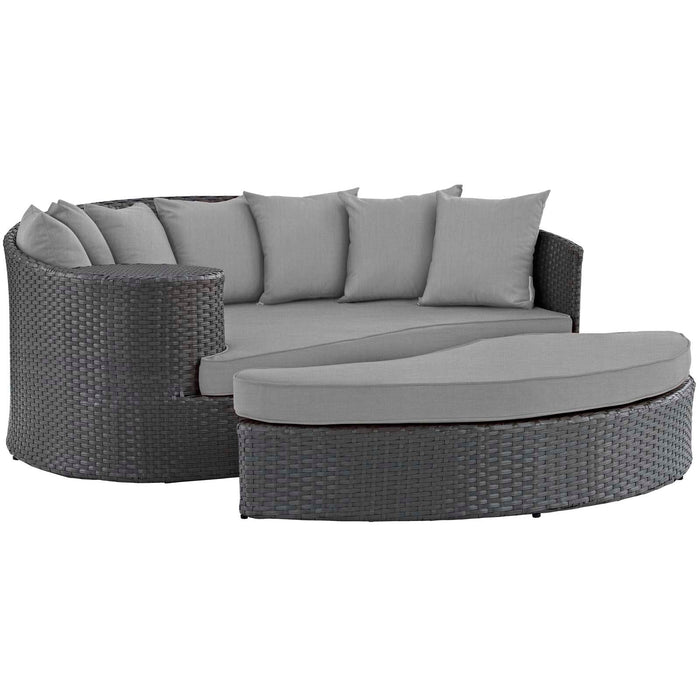Sojourn Outdoor Patio Sunbrella® Daybed by Modway - specifications diagram