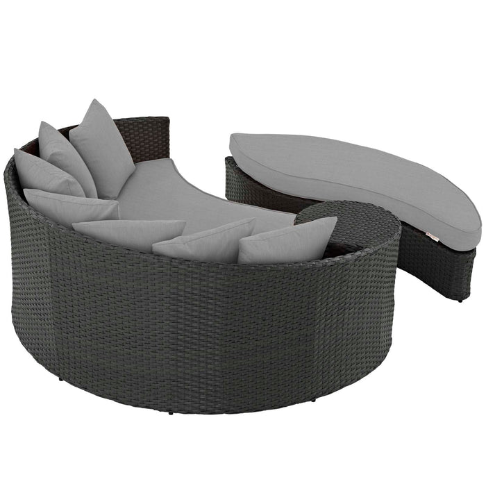 Sojourn Outdoor Patio Sunbrella® Daybed by Modway - lifestyle in-use